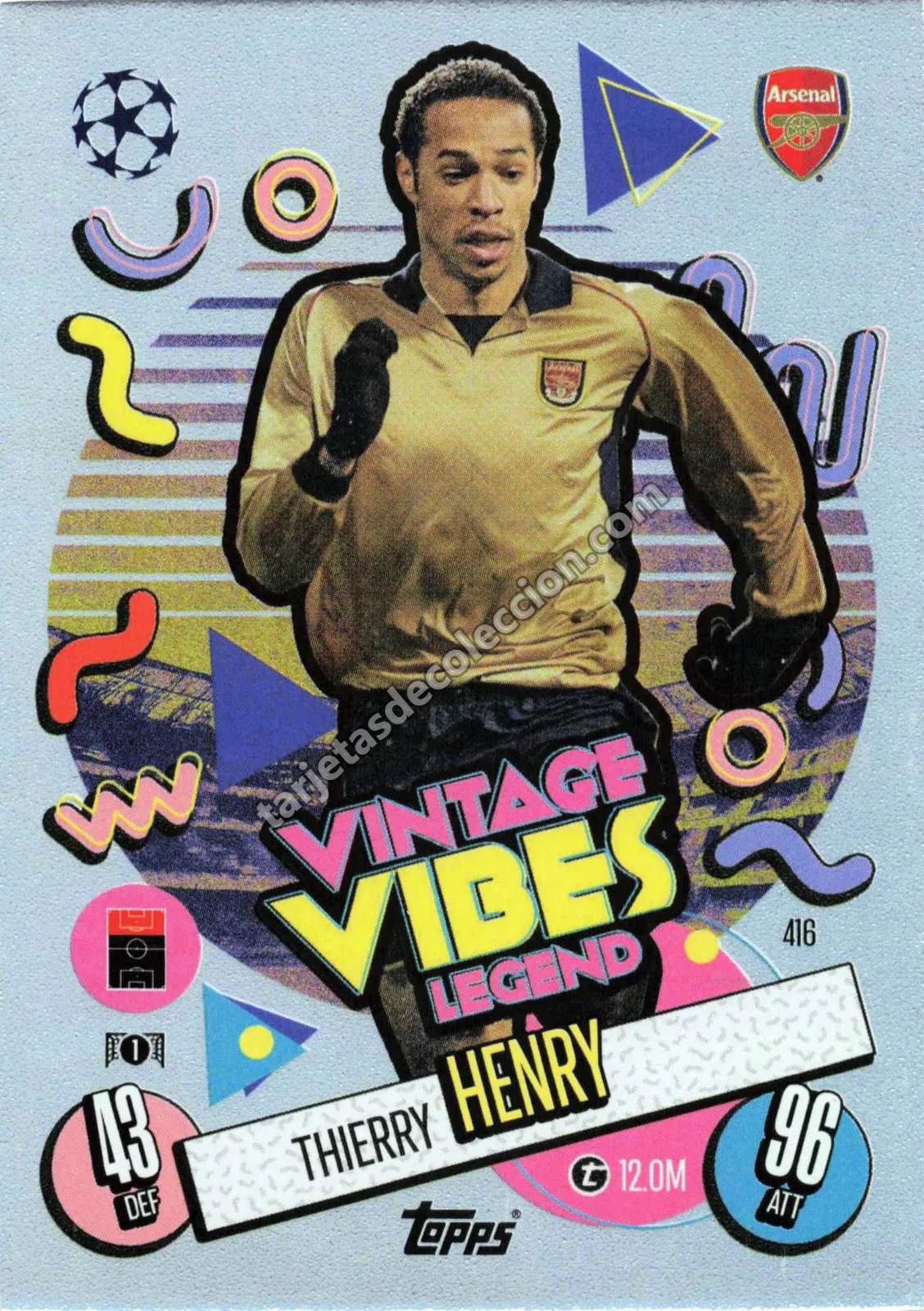 Topps Match Attax UEFA Champions League - Thierry Henry (Vintage Vibes Legend #416)