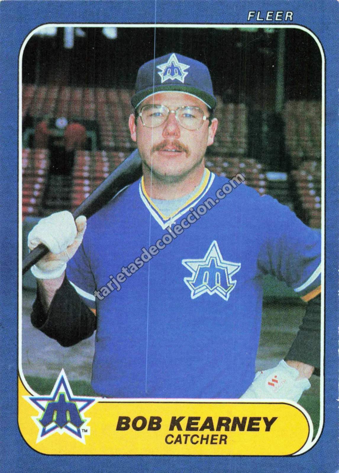 1986 Fleer Bob Kearney #466 (Seattle Mariners)