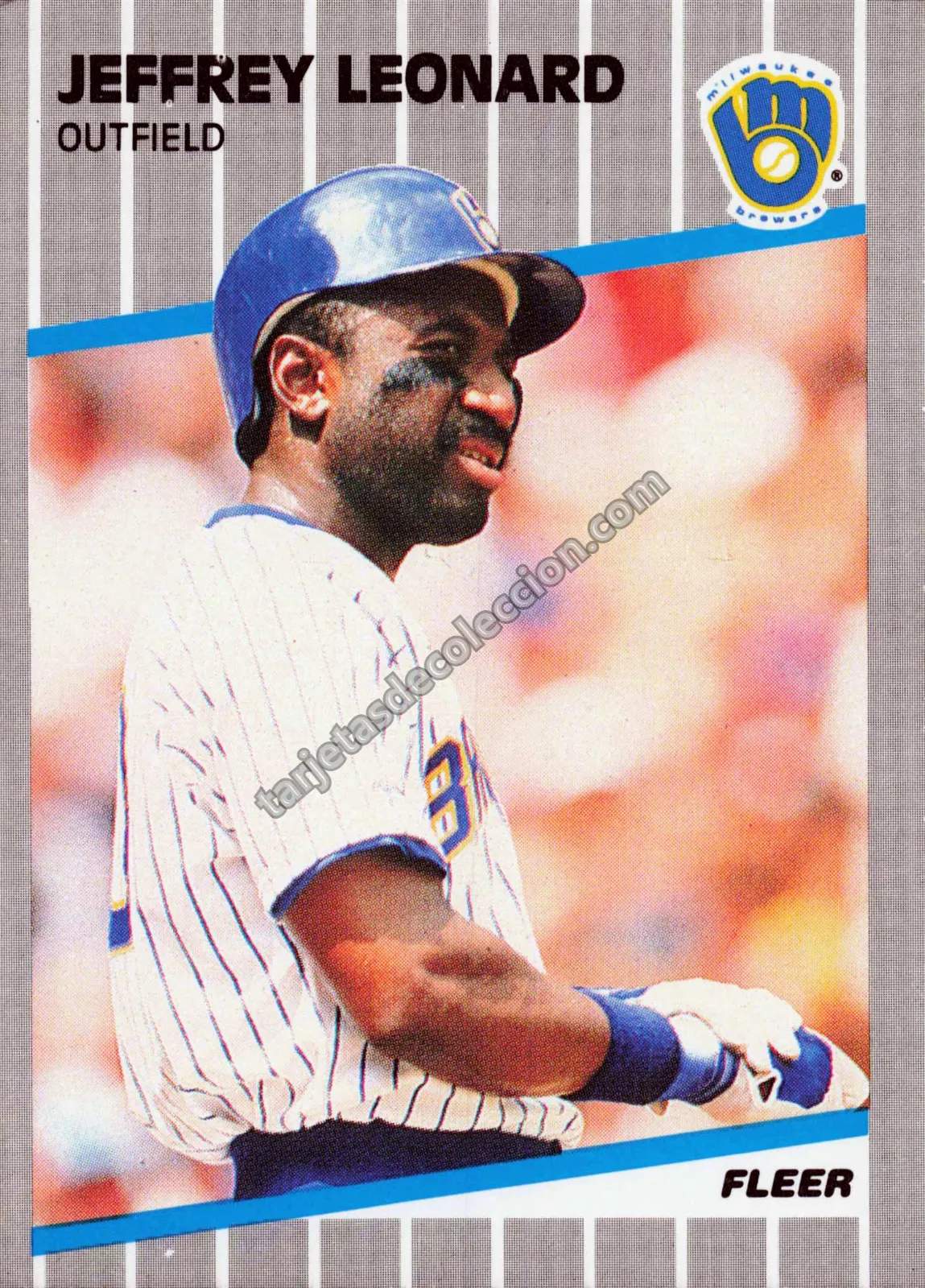 1989 Fleer Jeffrey Leonard #190 (Milwaukee Brewers)