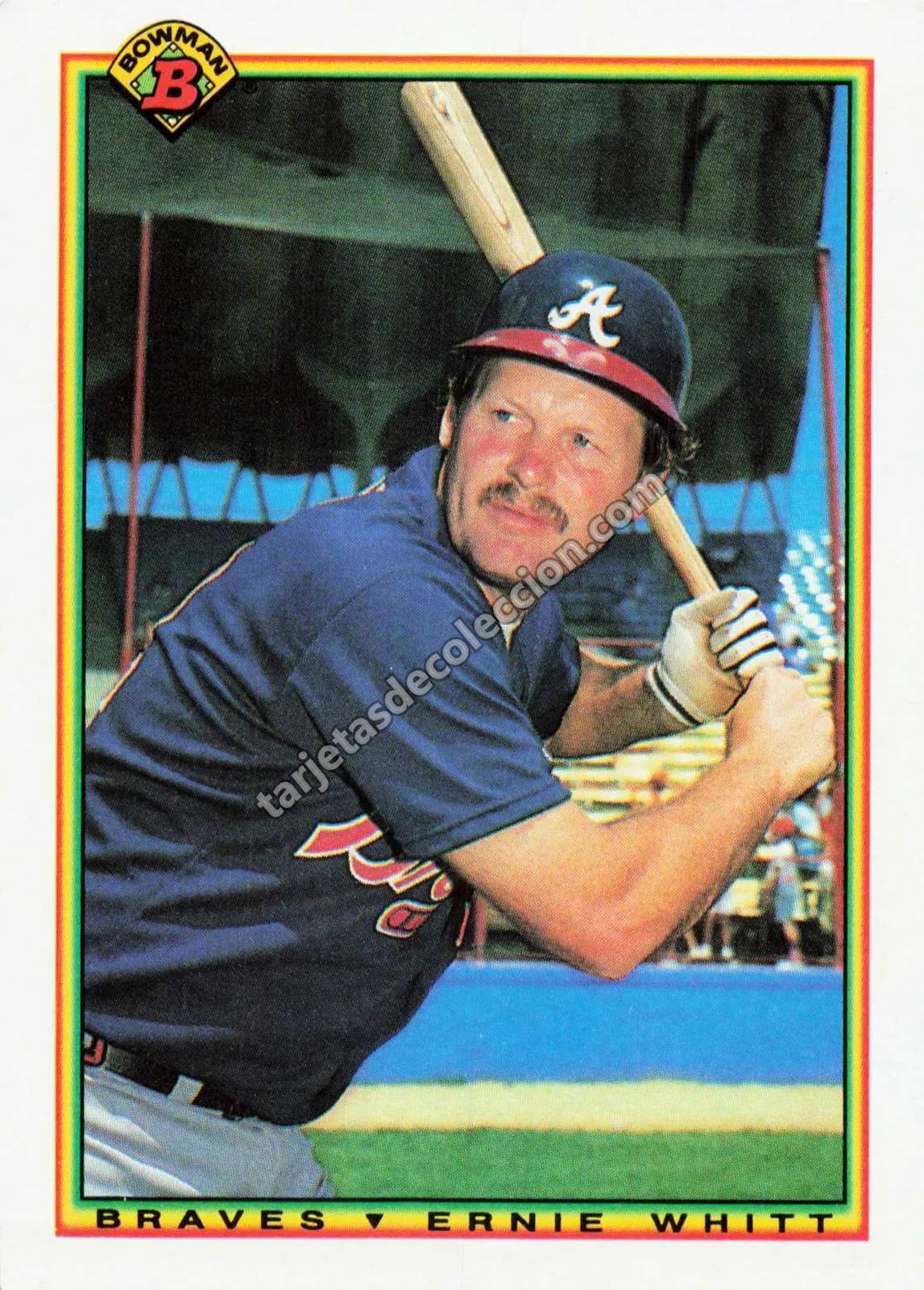 1990 Bowman Ernie Whitt #16 (Atlanta Braves)