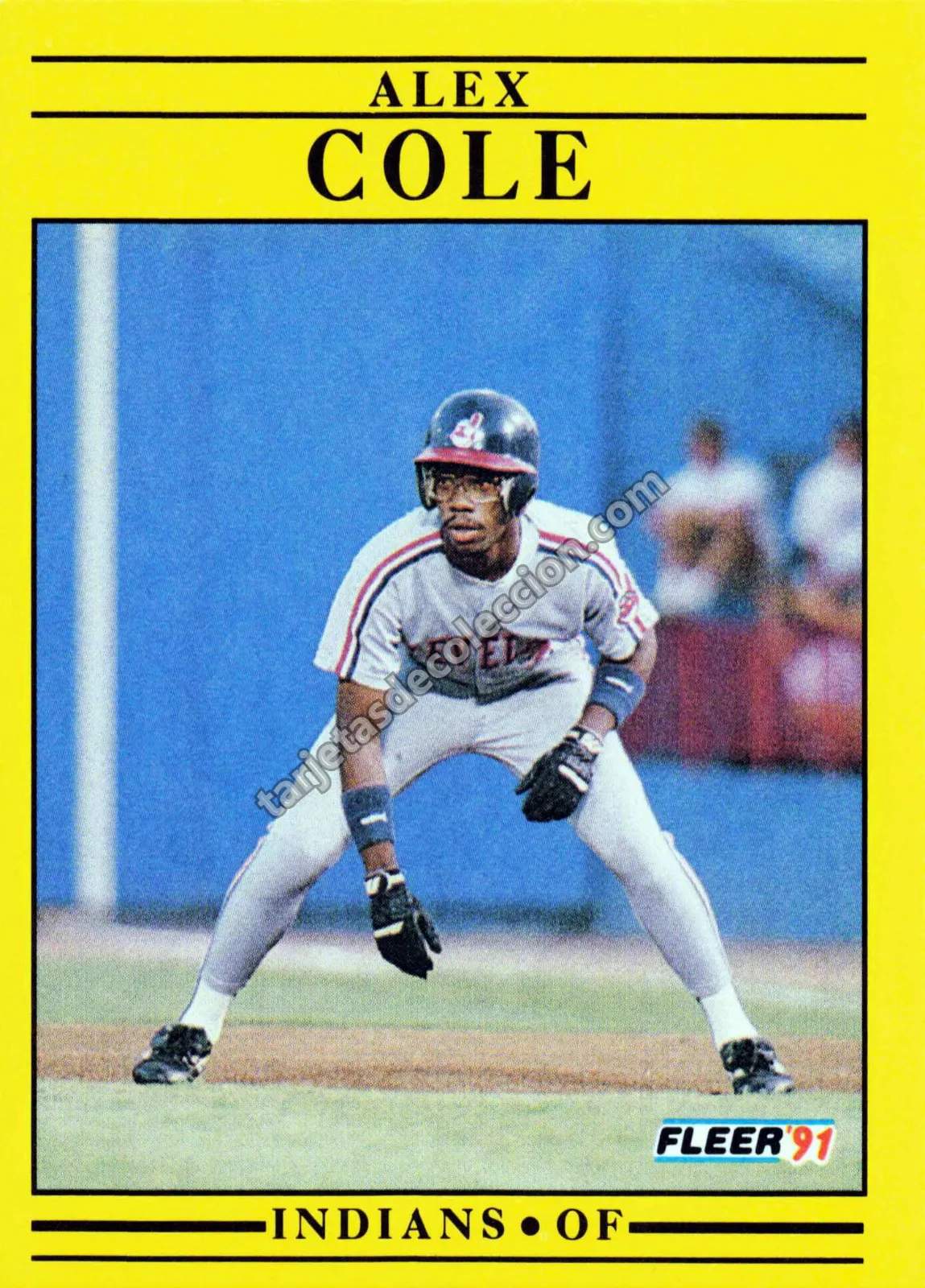 1991 Fleer Alex Cole #365 (Cleveland Indians)