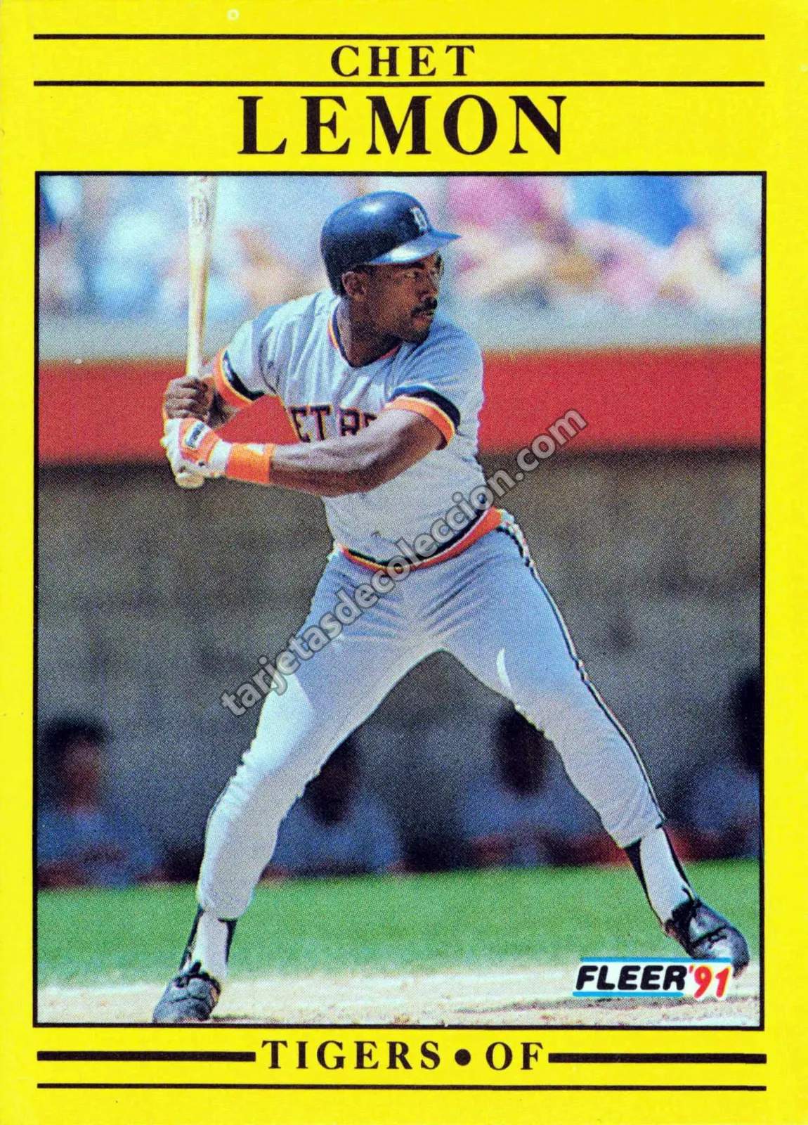 1991 Fleer Chet Lemon #341 (Detroit Tigers)