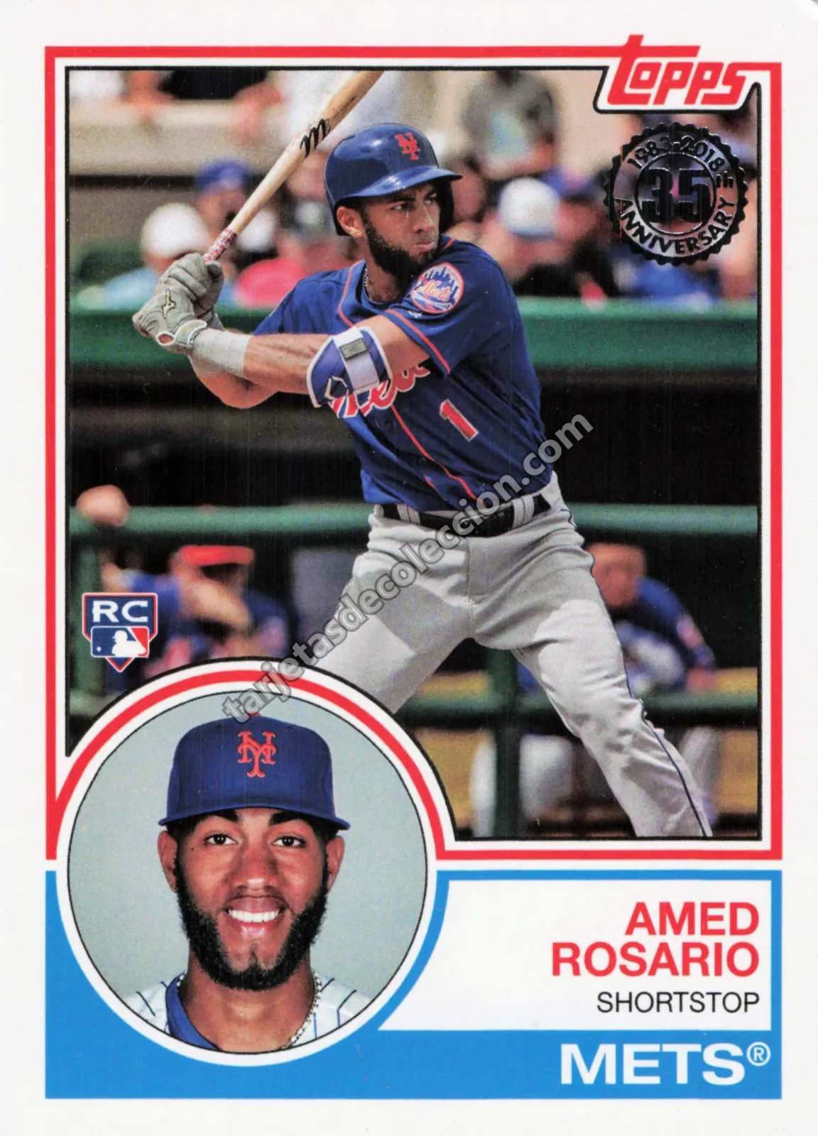 2018 Topps 35th Anniversary Amed Rosario #83-50 (New York Mets)