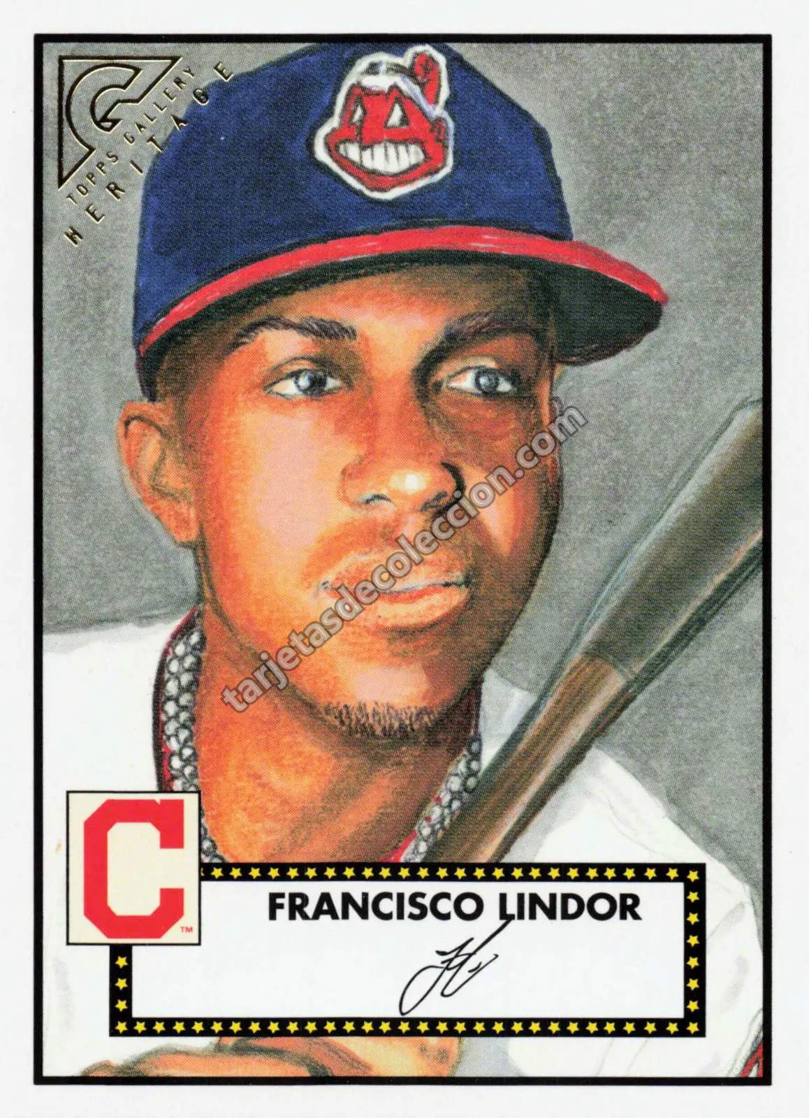 2018 Topps Gallery Heritage Francisco Lindor #H-20 (Cleveland Indians)
