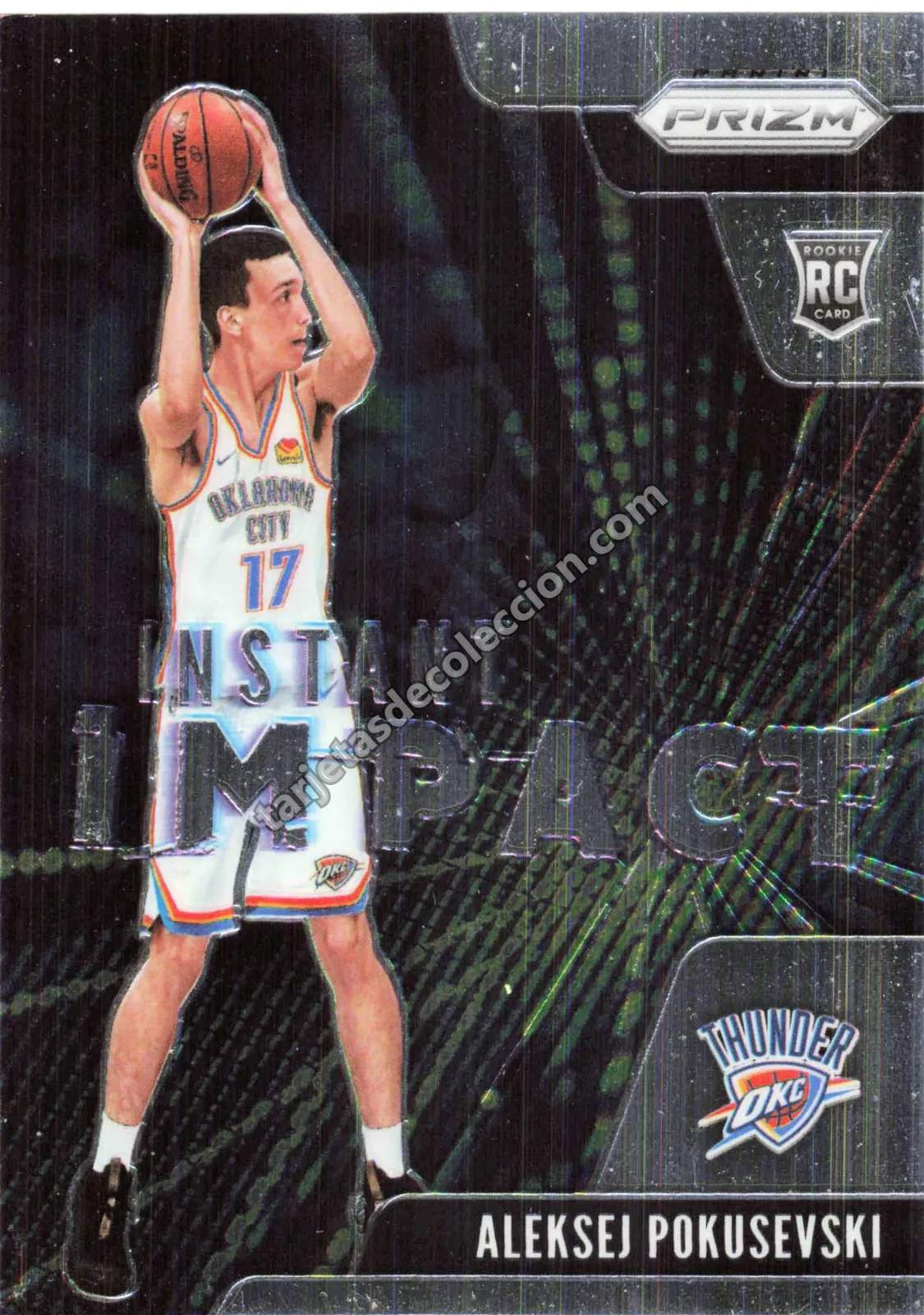 2020-21 Panini Prizm Aleksej Pokusevski #4 (Oklahoma City Thunder)