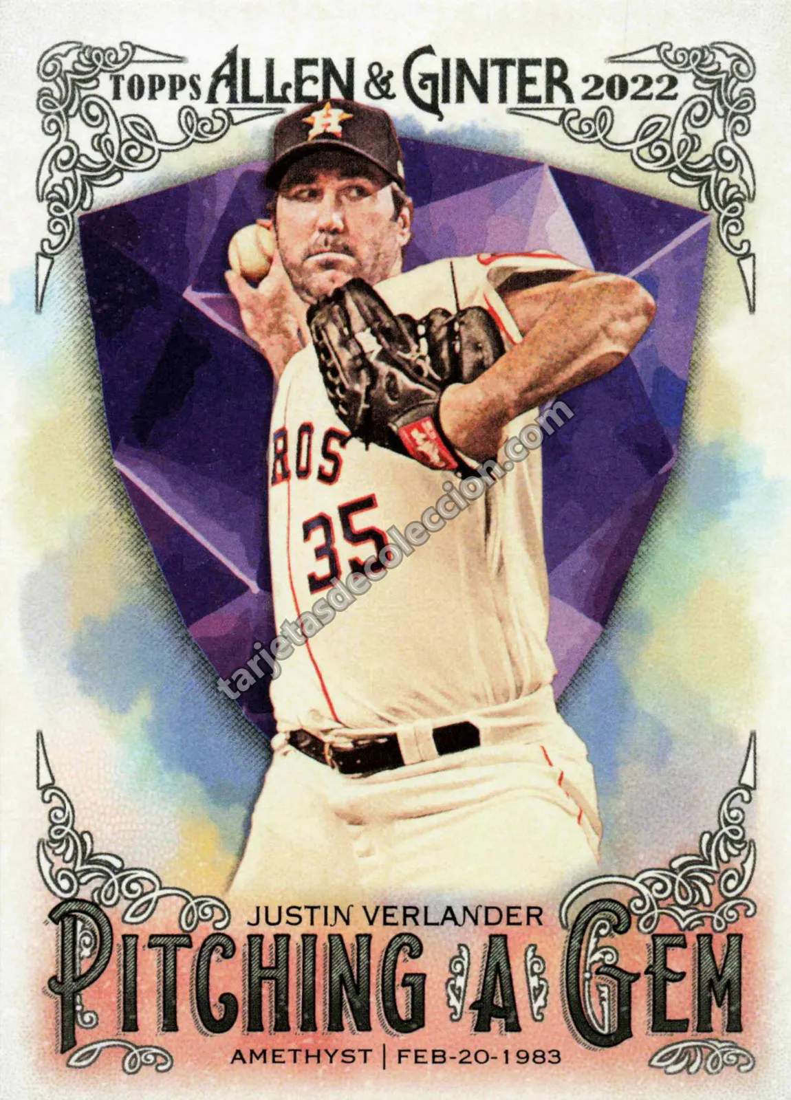 2022 Topps Allen & Ginter Justin Verlander #PAG-6 (Houston Astros)
