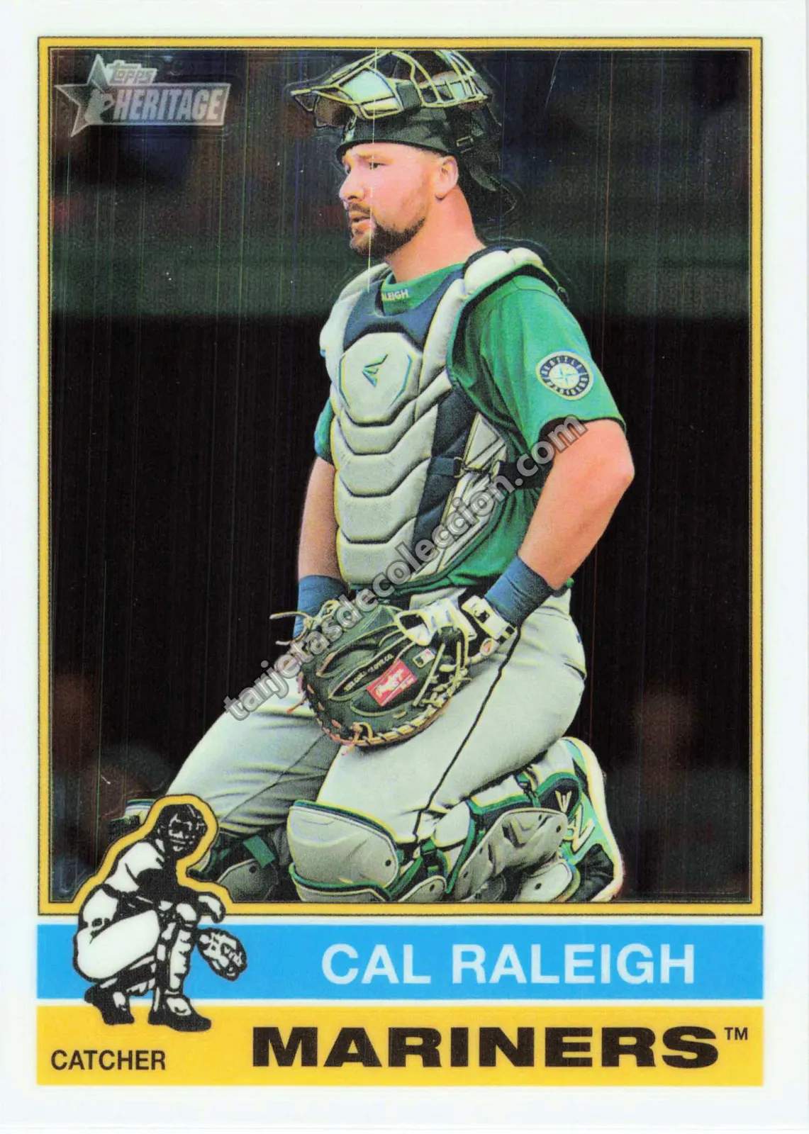 2025 Topps Heritage Cal Raleigh #472 (Seattle Mariners)