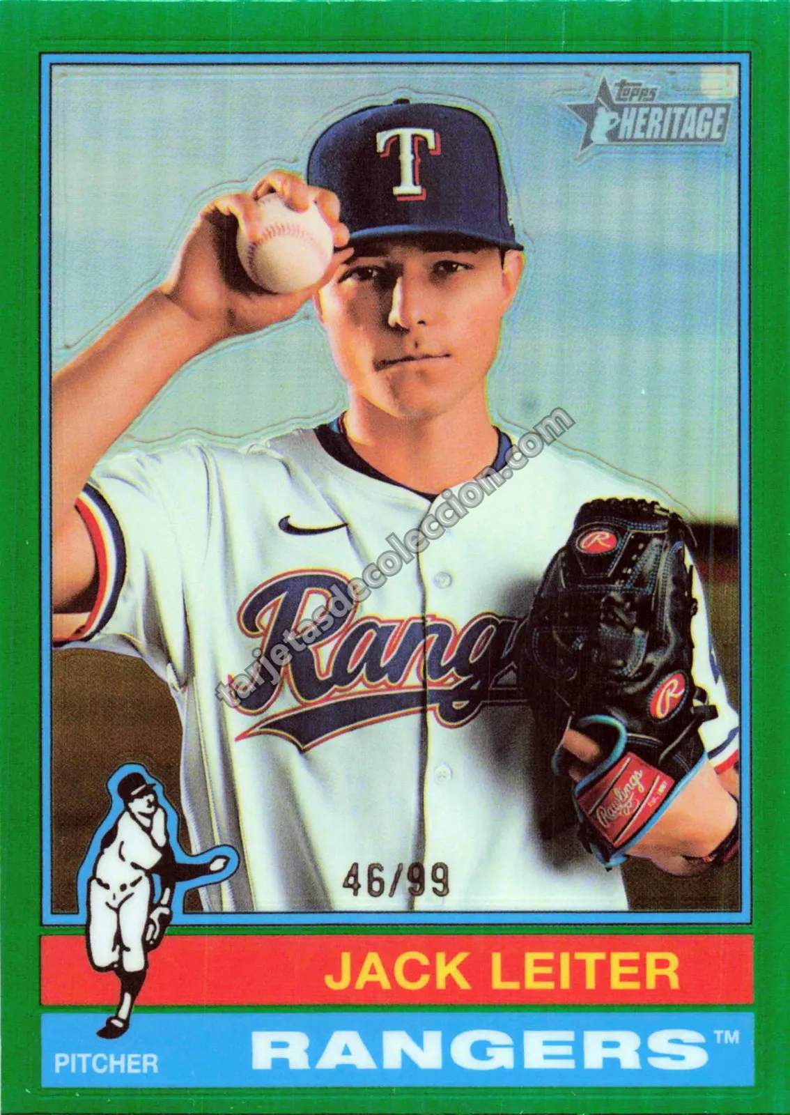 2025 Topps Heritage Jack Leiter #463 (Texas Rangers)